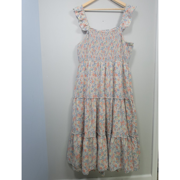 Old Navy XXL Sleeveless Smocked Tiered Floral Maxi Dress - Picture 1 of 8